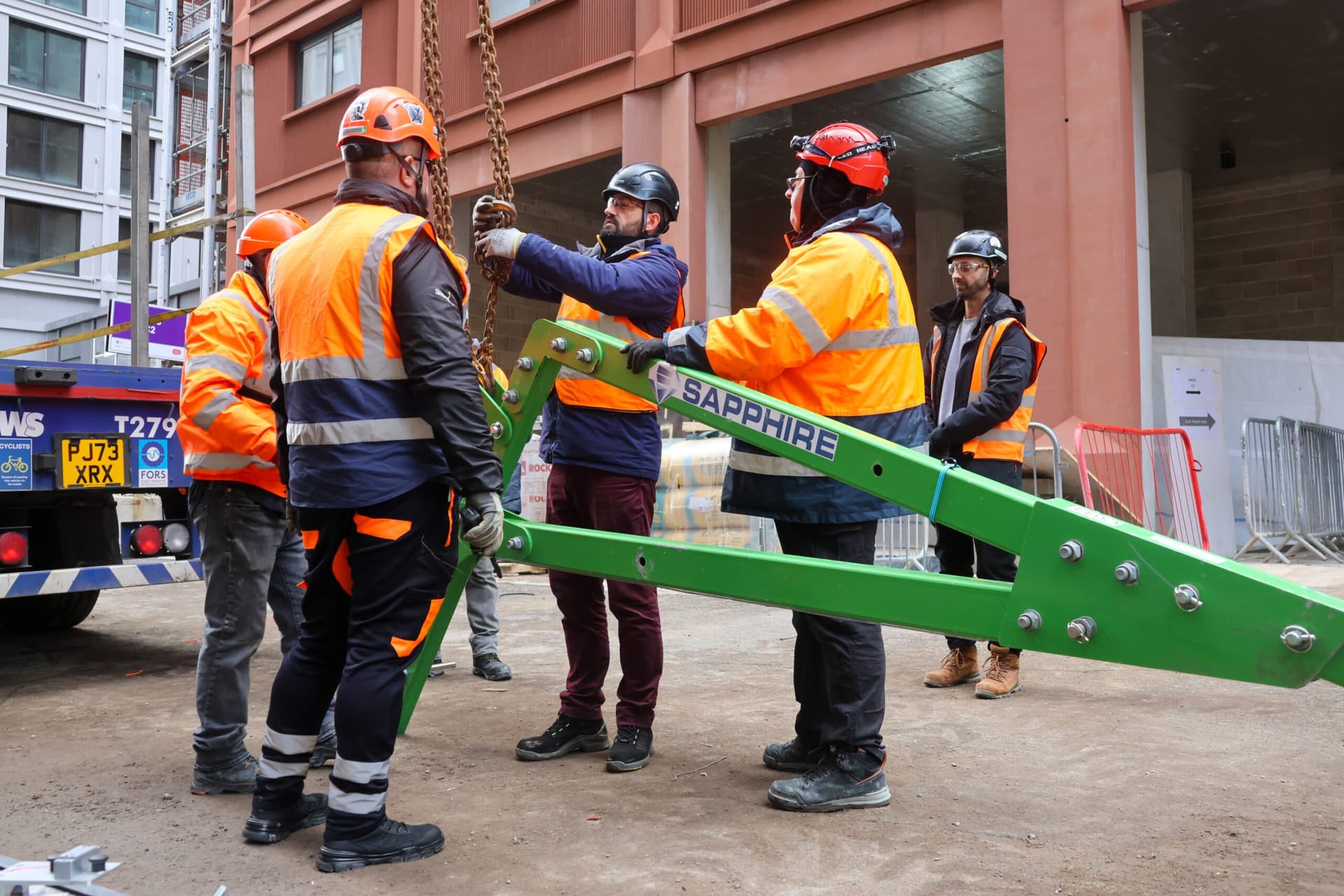Installation with Counterbalance at Yellow Car Park Balcony Installation with Counterbalance at Yellow Car Park